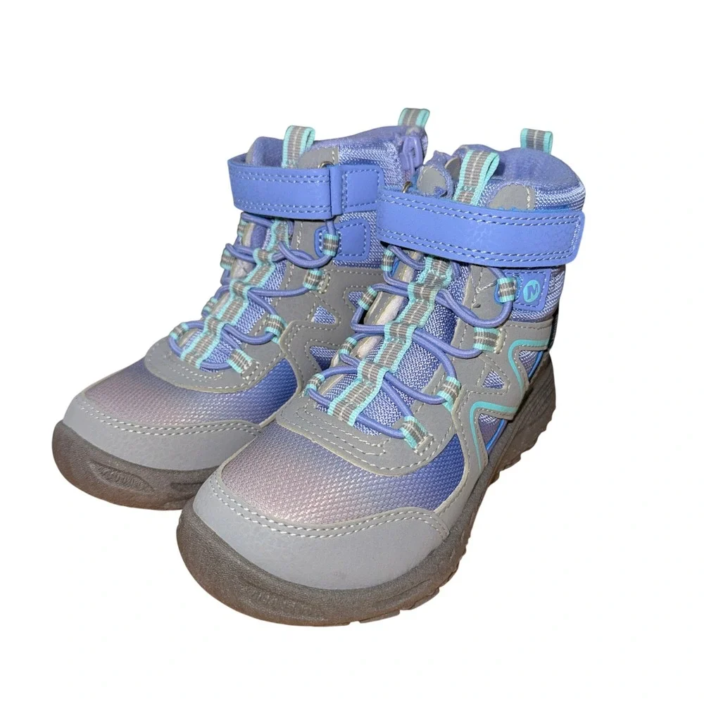NEW Merrell Polar Trekker Big Kids 11M Winter Boots Purple Turquoise MK167859